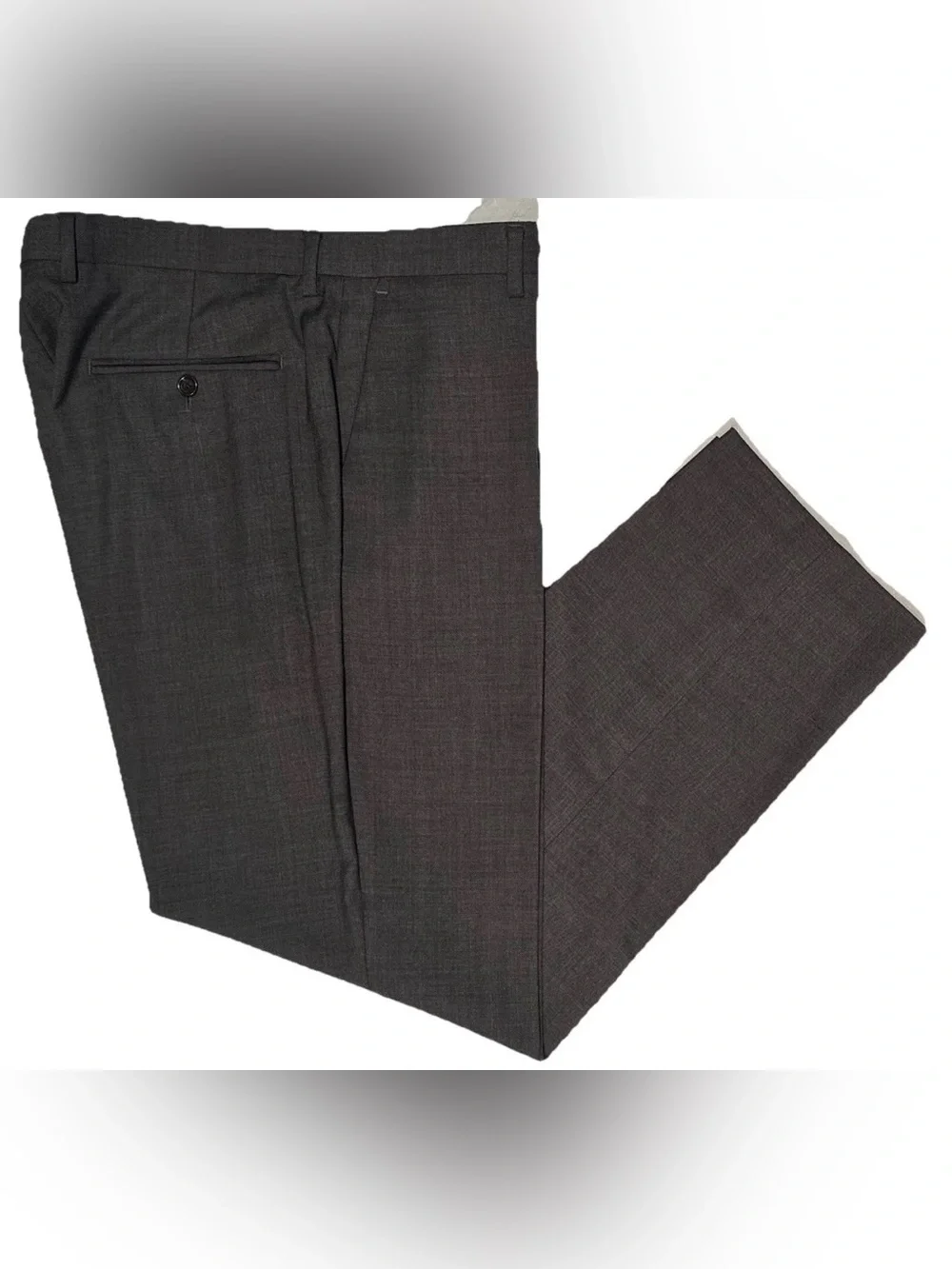 $250 J CREW CROSBY DRESS PANTS 34 FITS 36 TOLLEGNO 1900 ITALY 3D WOOL CHARCOAL
